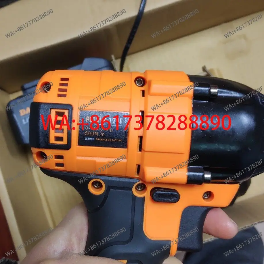 Big Brushless Electric Wrench 500Nm Large Torque Impact Wrench Car Shelf Woodworking Sleeve Air Cannon