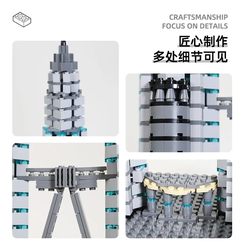 Creatieve Maleisië Moderne Architectuur Bouwsteen Petronas Twin Towers Bouwmodel Baksteen Speelgoedcollectie Voor Geschenken