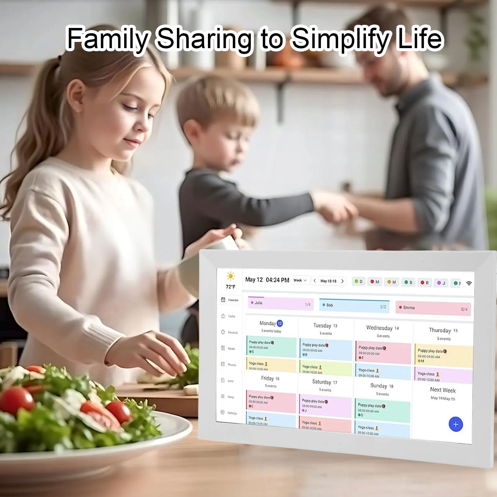 15,6 inch touchscreen WiFi slimme digitale kalender interactief display digitale fotolijst kalenderplanner met APP voor familie