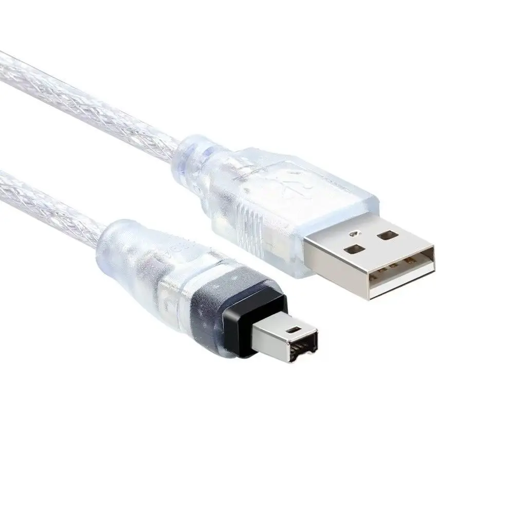 FireWire 1394 ke kabel Data USB IEEE 1394 4 Pin ke USB colokan Mini Firewire untuk MINI DV HDV camcorder untuk mengedit untuk DV PC kamera