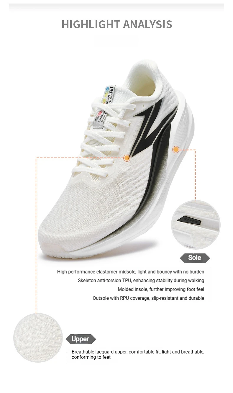 361 Degrees O2 Laufschuhe für Damen, atmungsaktiv, stabil, griffig, langlebig, Marathon-Sneaker für Herren, 672632223 – Detail 19