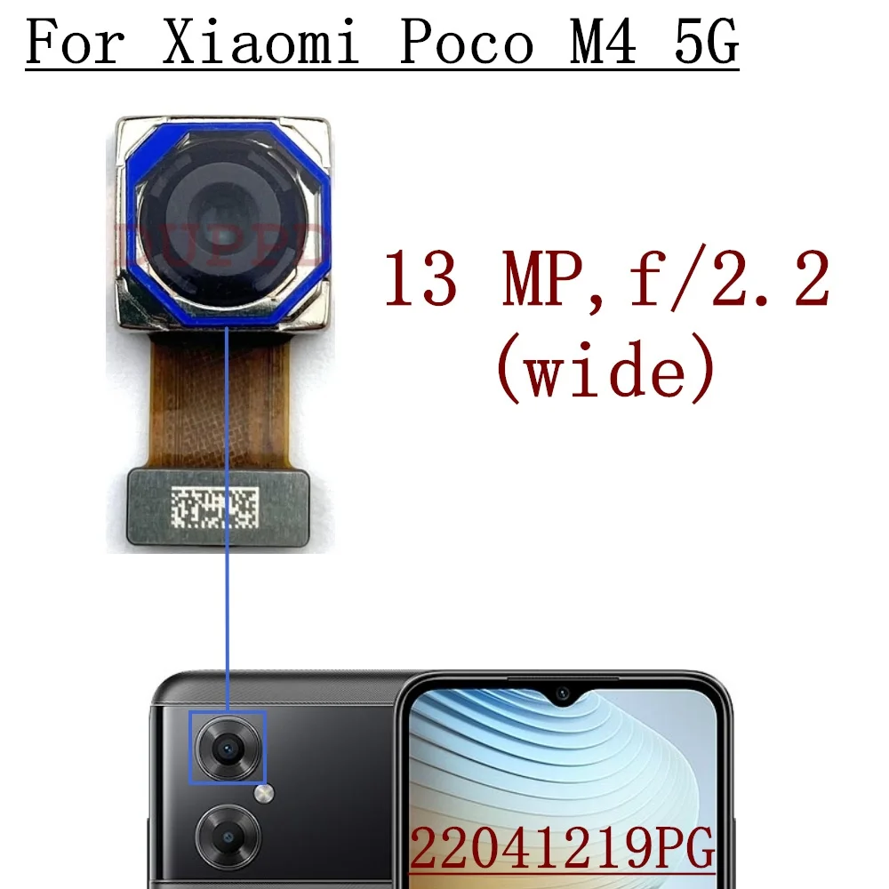 Rear Camera For Xiaomi Poco X3 GT Pro X4 GT M5 M4 M3 X5 Pro 5G Back Facing Main Backside Camera Module Flex Repair Spare Parts