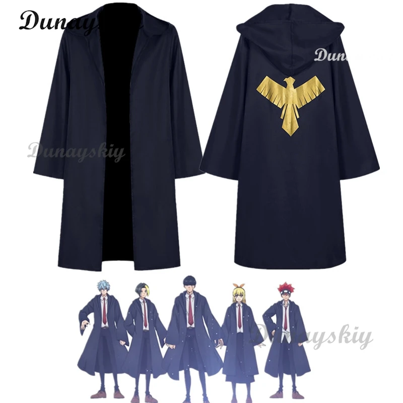 

Anime Mashle Magic and Muscles Cosplay Costume Mash Lance Rayne Lemon Easton Magic Academy Uniform Blue Cloak Coat