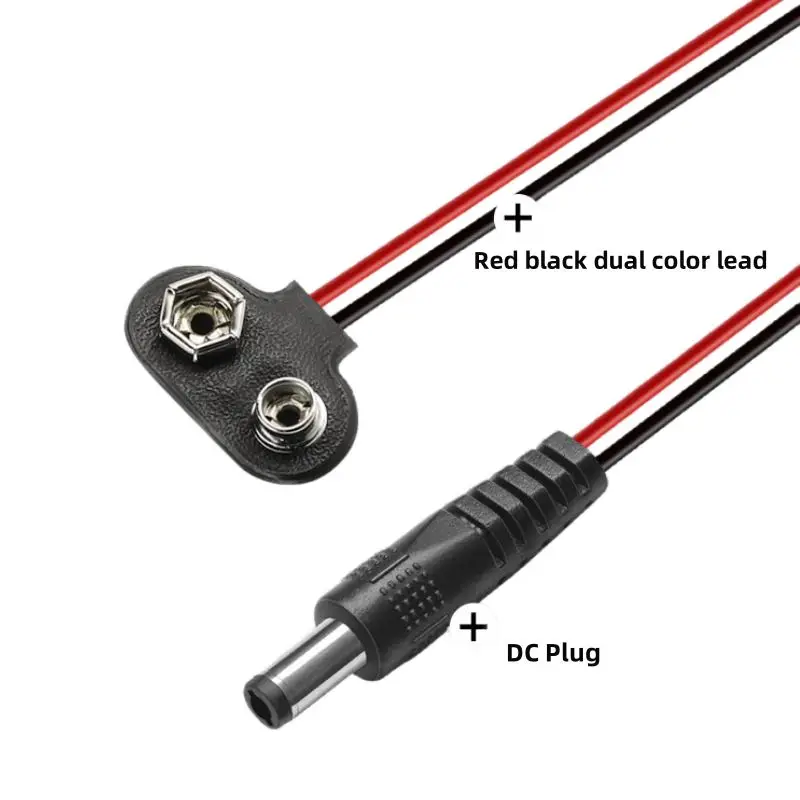 Image of 1/5/10 Stück 9 V DC Batterie Stromkabel Stecker Clip Barrel Jack Stecker für DIY T Typ