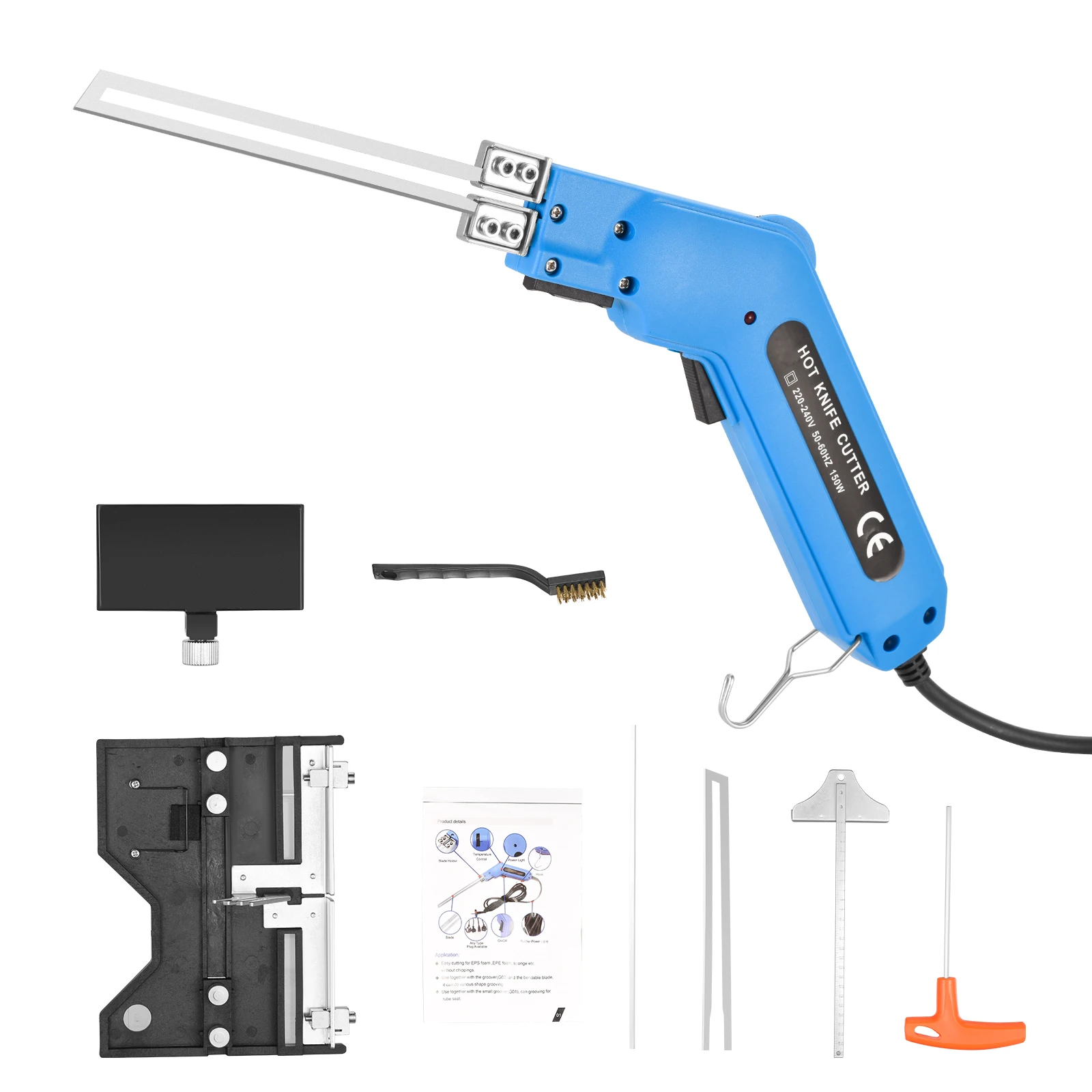 

150W Foam Cutter Electric Hot Knife Heat Wire Grooving Styrofoam Polystyrene Sponge Foam Cutting Pen with Large Slotting Board