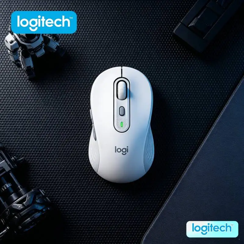 

Logitech M650 Wireless Ergonomic Mouse - Recycled Plastic Components 90% Quieter Operation 4000 DPI 20-Month Bluetooth Battery