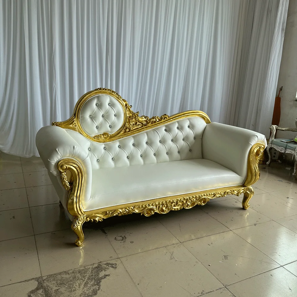 King And Queen Royal Luxury Wedding Throne Chair For Groom And Bride