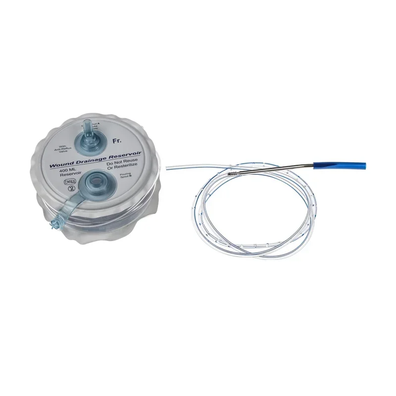 High Quality Spring Closed Wound Drainage System Medical Disposable 400ml Closed Wound Drainage System with Trocar