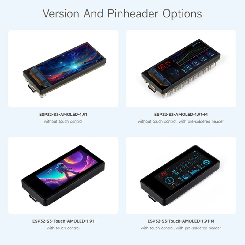 Picture 4: ESP32-S3 1.91inch AMOLED Development Board 240x536 Wi-Fi BLE 5 Screen Accelerometer Gyroscope Sensor for Arduino ESP32 LVGL