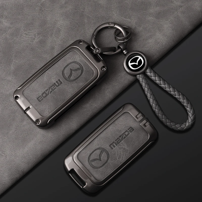 High-Quanlity Leather Car Remote Key Case Cover Shell For Mazda 3 Alexa CX30 CX-4 CX5 CX-5 CX8 CX-8 CX-30 CX9 CX-9 Accessories