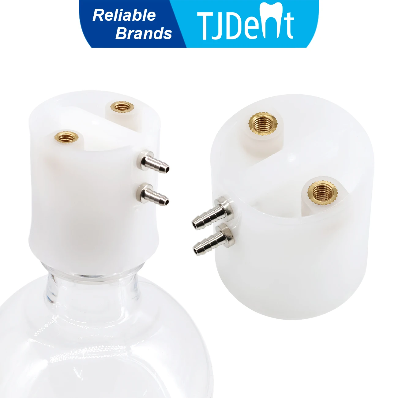 TJDent 1pcs Dental Water Bottle Cover 3mm Interface White Plastic Bottle Cap For Dentist Chair Unit Accessories Dentistry Part