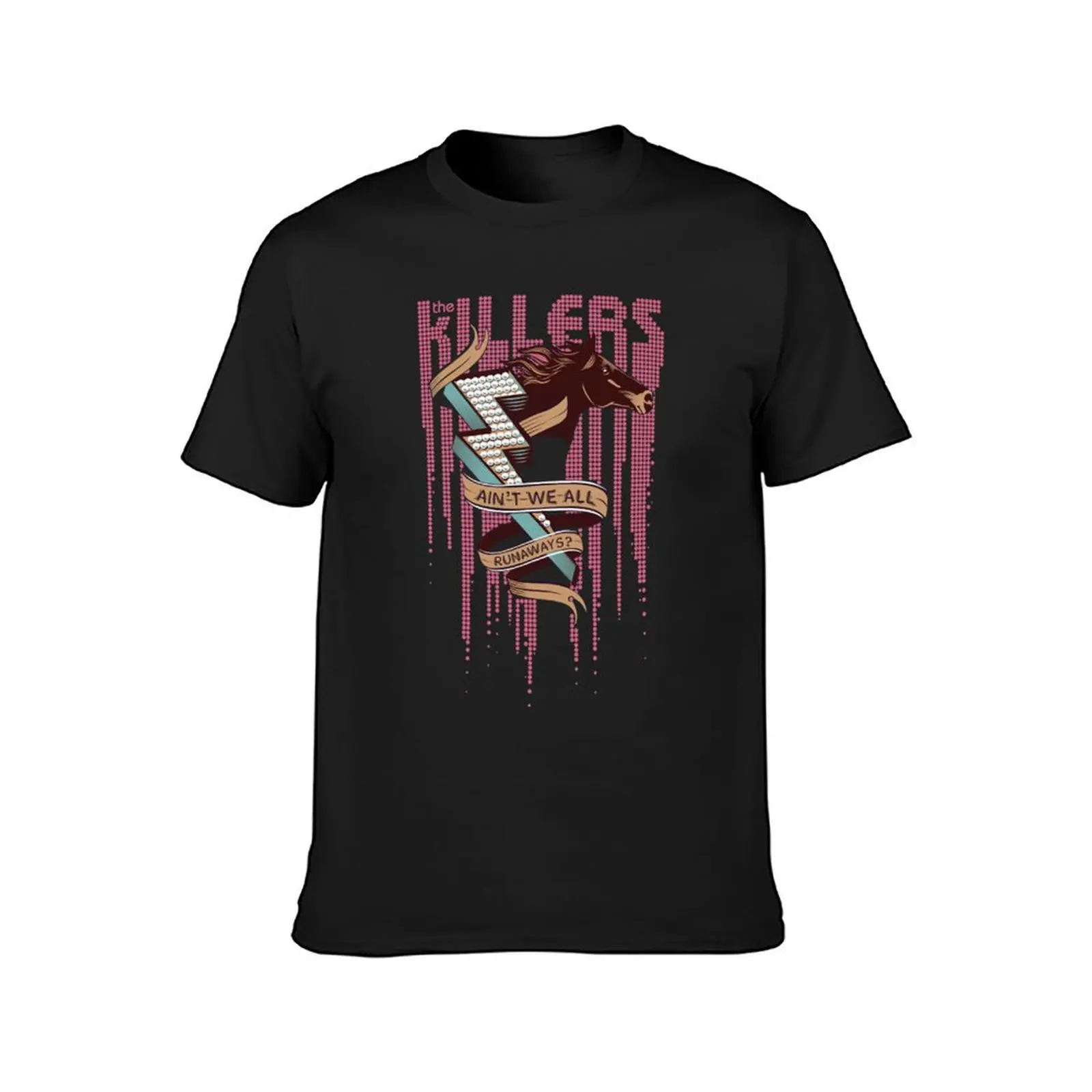 The Killers We All Runaways T-Shirt customs Aesthetic clothing Blouse Short sleeve tee Men's t-shirt