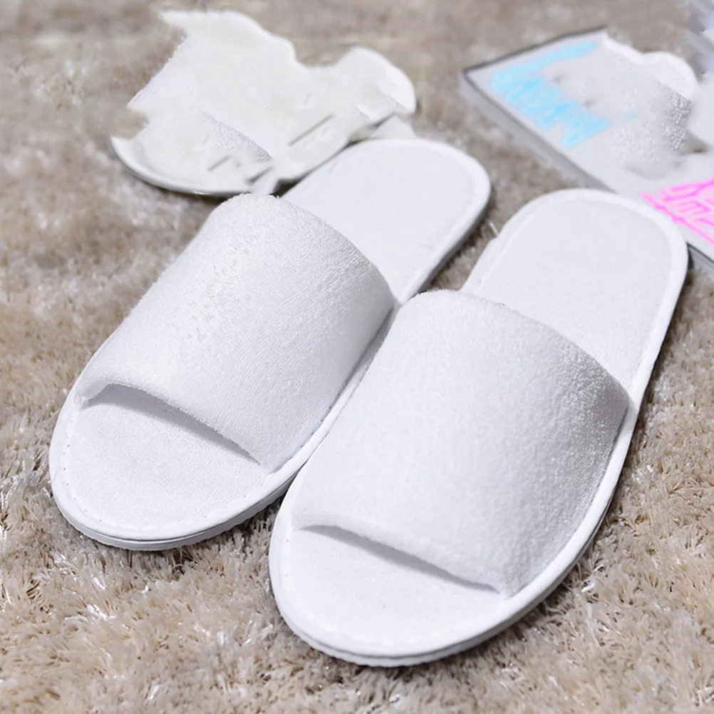 

Non Slip Bathroom Slipper Half Bag of Slippers One-off Babouche White Towel Single-Use