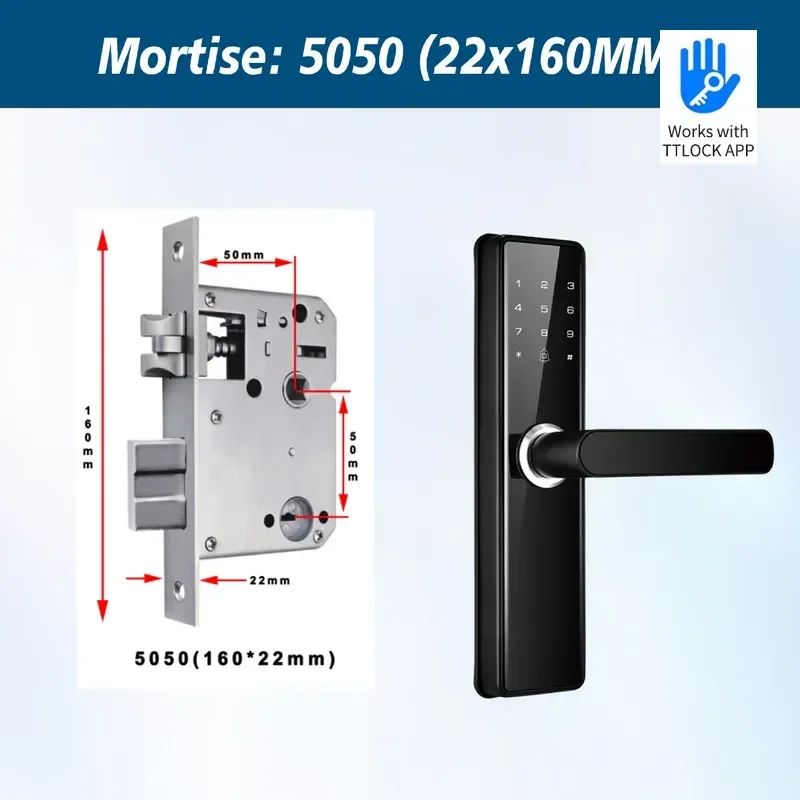 Wooden Door Smart Lock Apartment Rental Centralized Management App Remote Authorization Password Unlocking Room Lock