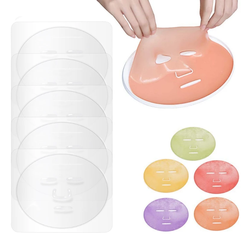 5Pcs DIY for Facial Mask Mold Tray Plate Transparent PVC Fruit Vegetable Seaweed Mud Skin Care Beauty Salon Makeup Tool