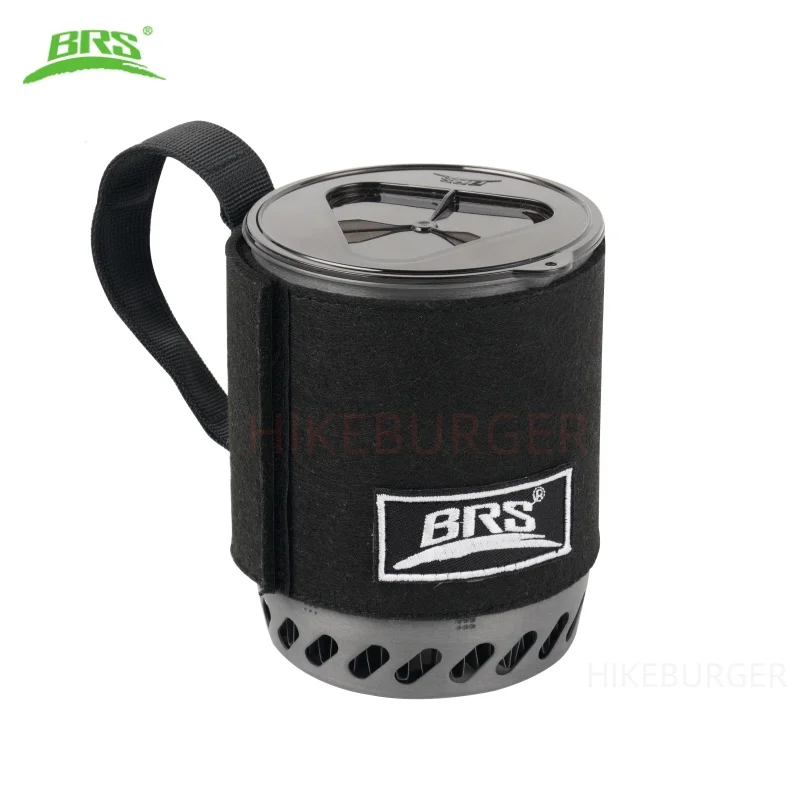 BRS 61 Outdoor Integrated Camping Stove Ultralight Portable Burner Collecting Heat Pot System 0.5L Capacity Quick Beaker