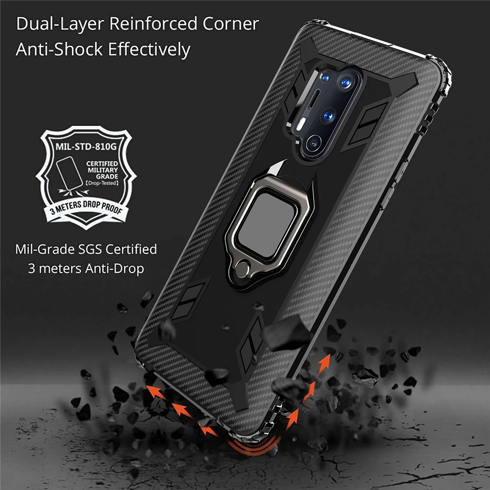 ShockProof Case For OnePlus 8 7 7T Pro 8T 6T Nord 2 Magnet Case Cover For One Plus Nord 2 8 7 7T Pro 6T 8T Impact Silicone Cover