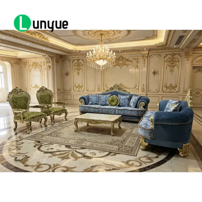 Luxury Chesterfield Combination Sofa Set European Modern Design High Quality Leather Sponge Solid Wood Upholstery Living Room
