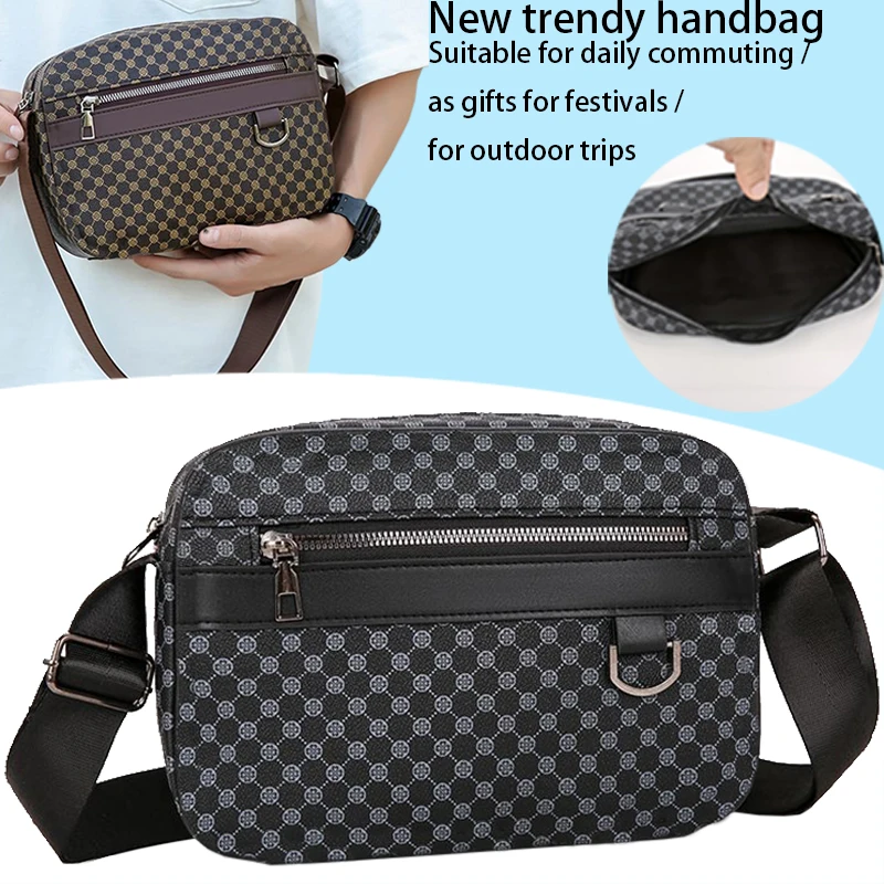 

Стильная сумка через плечо с монограммой, модная сумка-кроссбоди с регулируемым ремнем, доступна в черном, коричневом и темно-коричневом цветах.