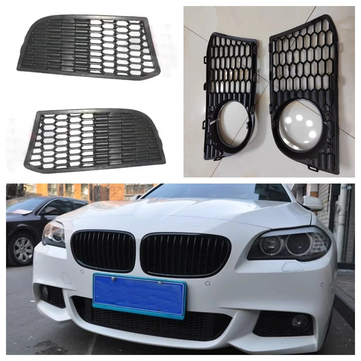 

Передняя вентиляционная сетка решетки для BMW 5 серии F10 F18 523 525, модифицированная MT, нижняя центральная решетка, декоративная панель