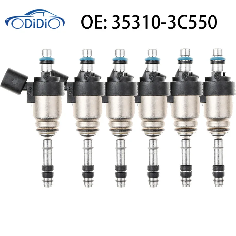 1/4/6PCS 35310-3C550 353103C550 Fuel Injector 353103C560 353103C570 For Kia Sedona K900 Sorento Hyundai Genesis Coupe Santa