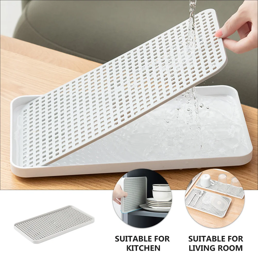 

1Pcs Multi-Purpose Kitchen Draining Plate Double-Layer Plastic Tray Detachable Tableware Chopsticks Fruit Drying Rack