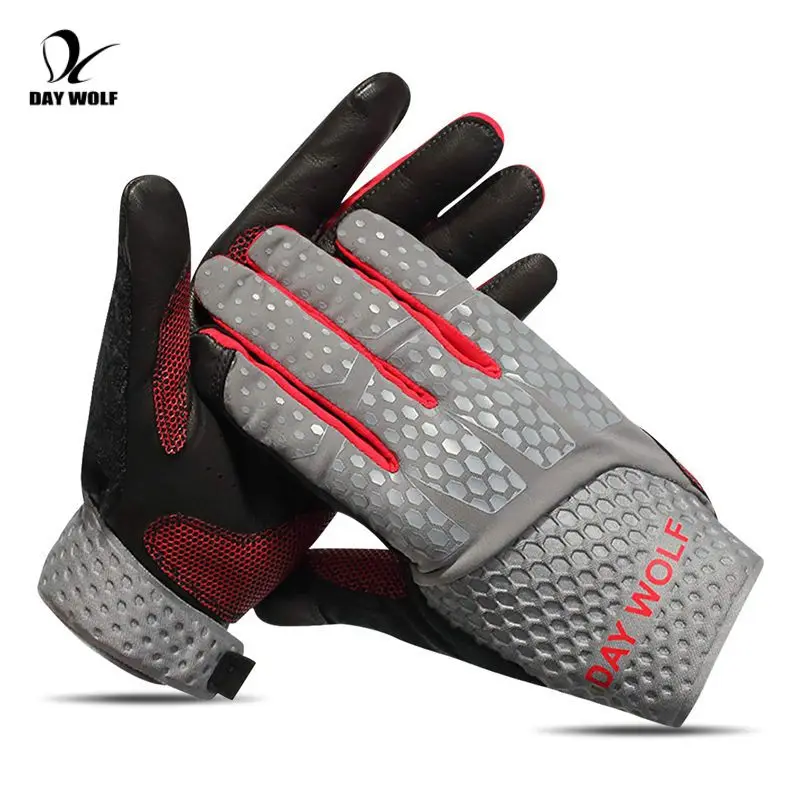 DAY WOLF Summer Women's Fitness Gloves Mountain Bike Weight Fitness Accessories Men's Sports Leather Gloves Non slip