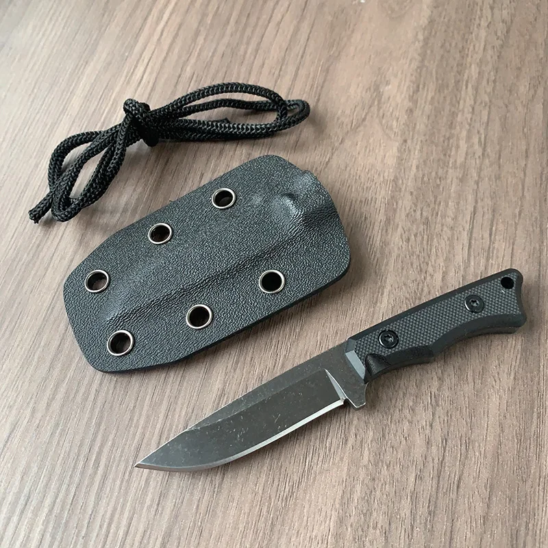 G10 Handle Pocket Knifes Stainless Steel Stone Washed Mini Fixed Blade Kydex Sheath Knife Self Defense Hand Tools With Scabbard