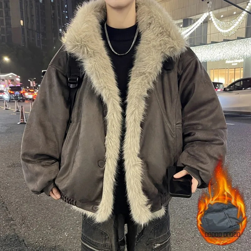 

New 2025 Men's Winter Jaet Thiened Warm Cotton Coat Loose Youthful Sle Casual Loose Fit Youthful ular Faion