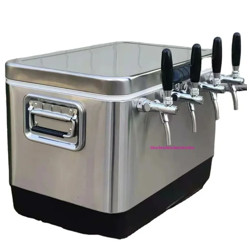 

HomeBrew Draft Beer Jockey Box Катушка охладителя из нержавеющей стали с 4 краями для наружного диспенсера пива