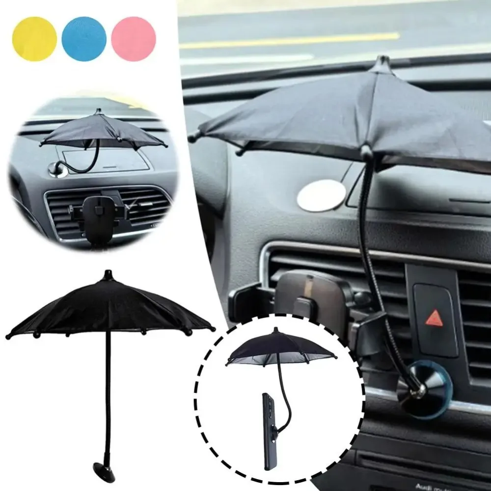 360° Rotation Mini Umbrella Adjustable Magneti Sun Shade Shield Cover Anti-glare Magnetic Mobile Phone Umbrella Car