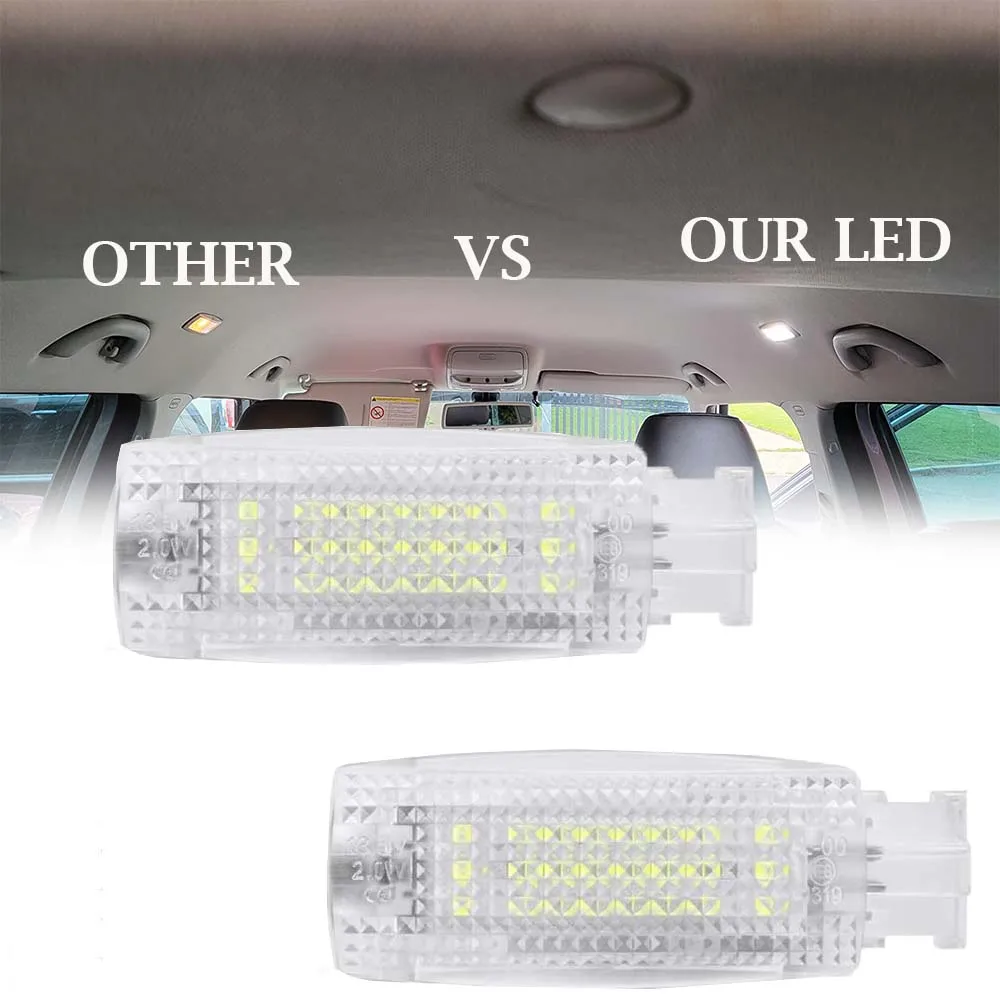 

LED Interior Sun Visor Vanity Mirror Lamps Reading Light For VW Golf 4 5 6 7 Passat CC B5 B6 B7 Polo Tiguan Scirocco Jetta Toura