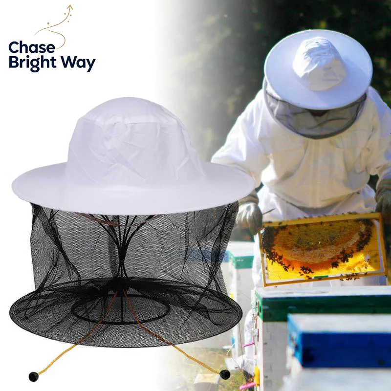 Beekeeping Anti-Bee Hat With Mesh Veil Breathable Protective Mask Beekeeper Safety Tool