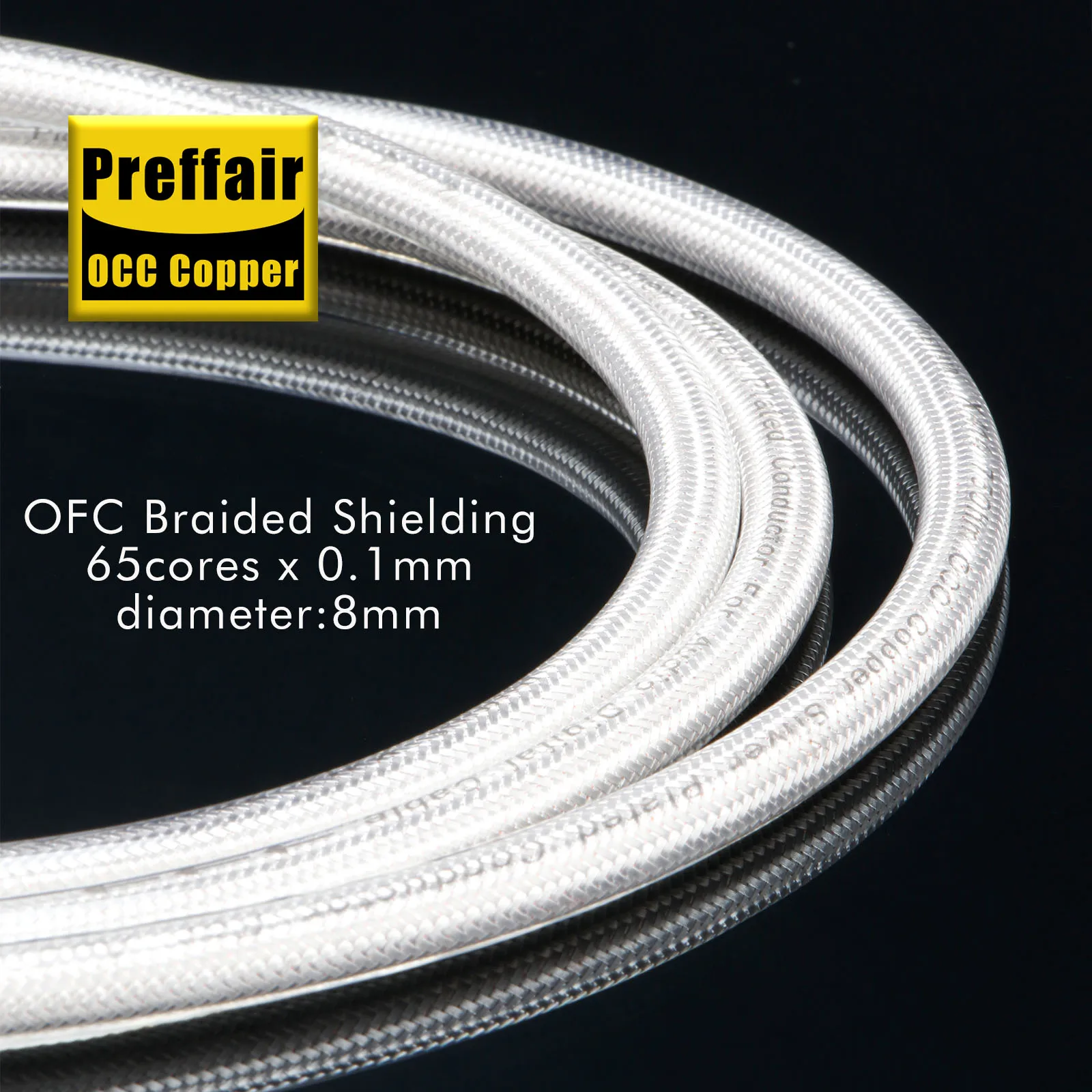 프리페어 디지털 오디오 동축 75옴 OCC 은도금 RCA 케이블 RCA 남성-남성 하이파이 동축 DAC CD 오디오 케이블 X414