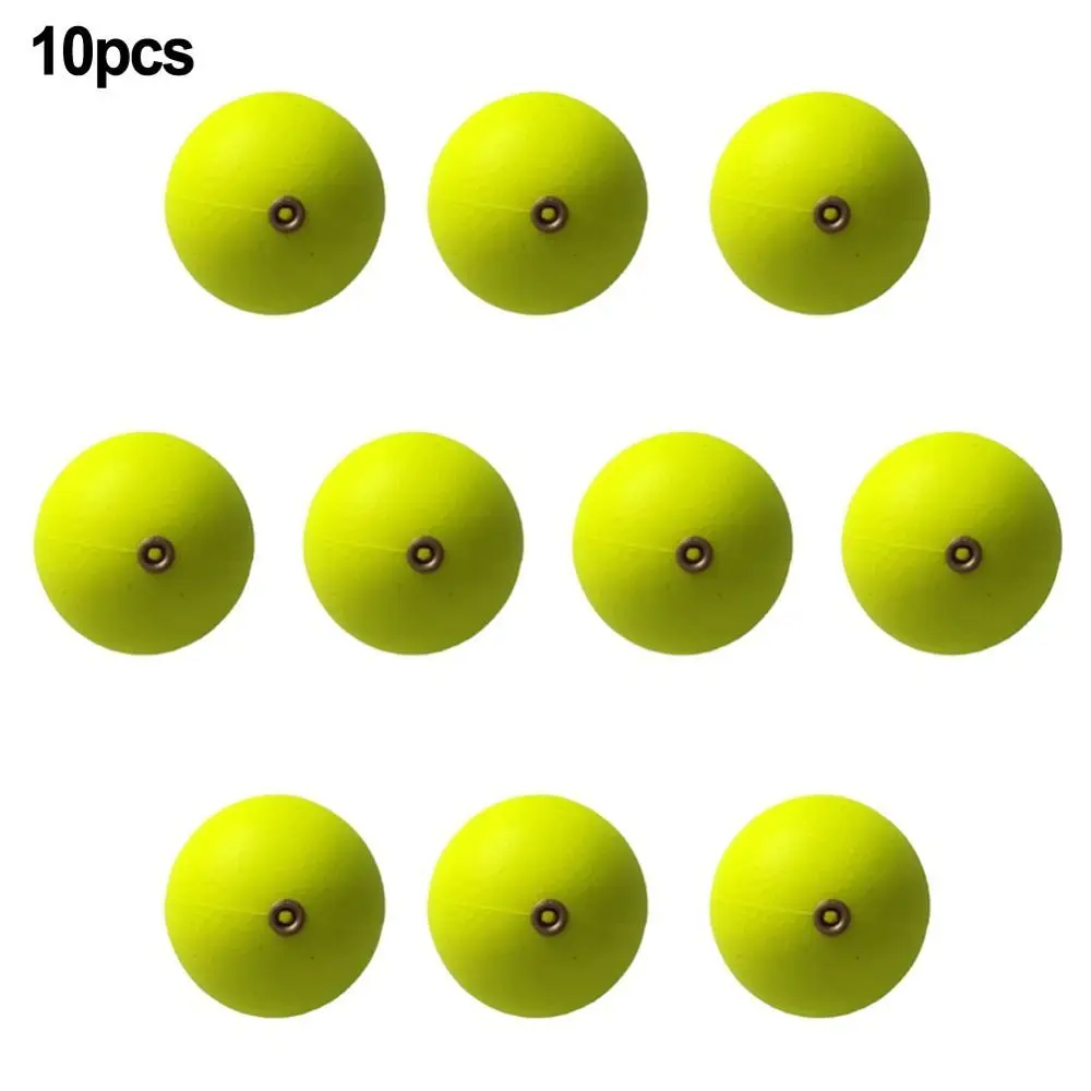 10PCS Durable with Copper Ring Foam Floating Ball Buoyancy 20mm-30mm Buoyancy Balls Foam Yellow /Red Freshwater