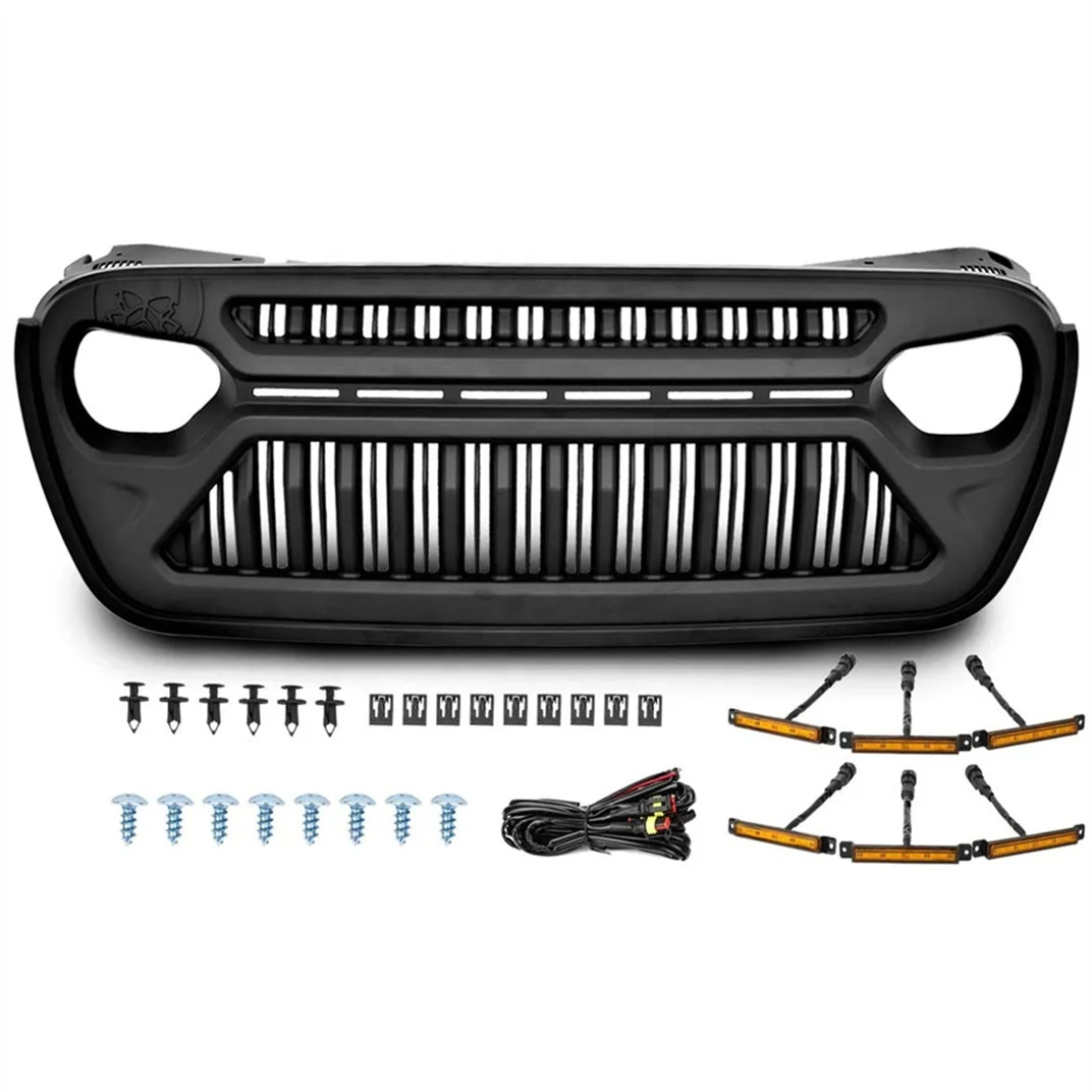 

Car Grilles Topfire Grille 4x4 Exterior Accessories For Jeep JL JT Front Grill