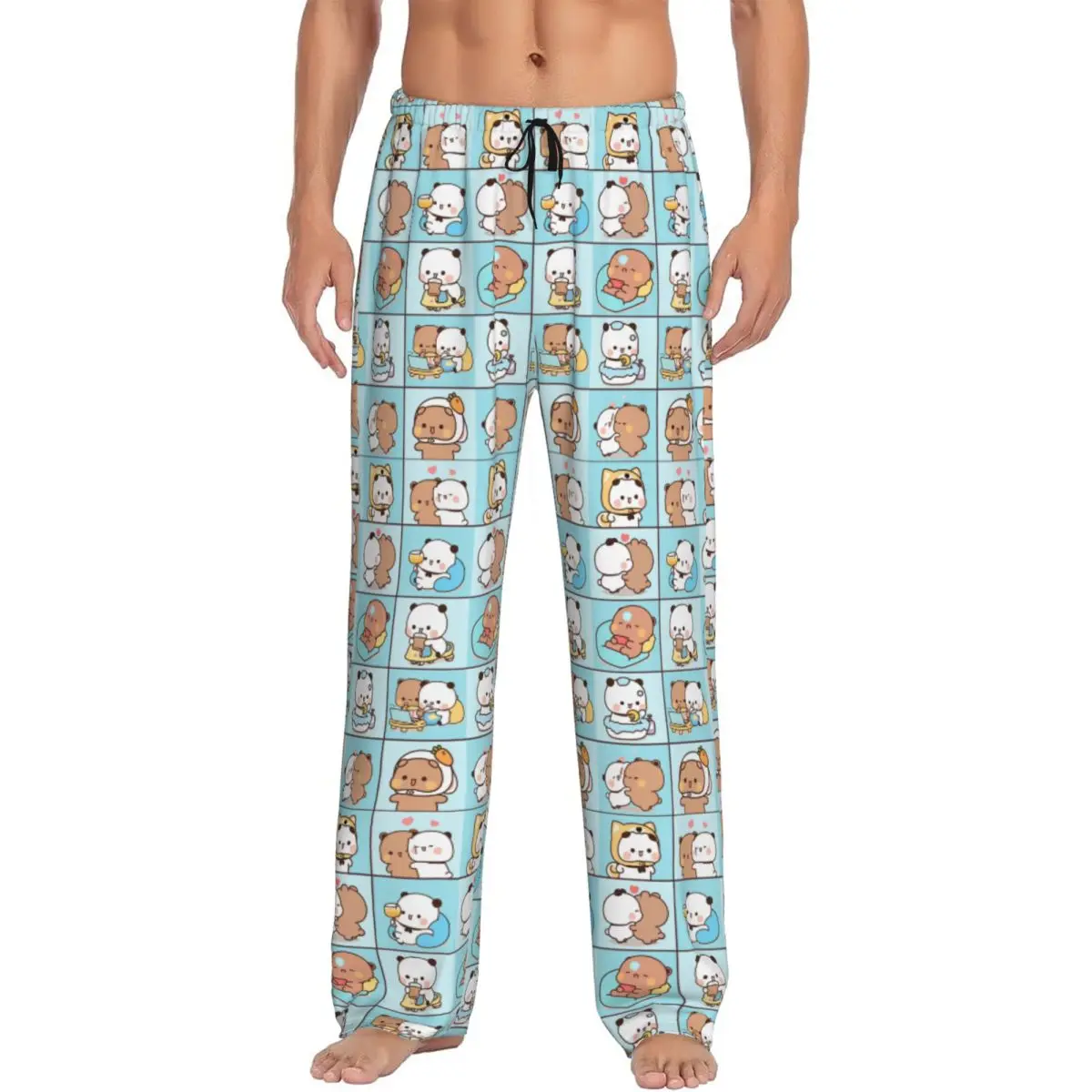 

Мужские пижамные штаны Bubu и Dudu с индивидуальным принтом, одежда для сна, штаны для сна с карманами
