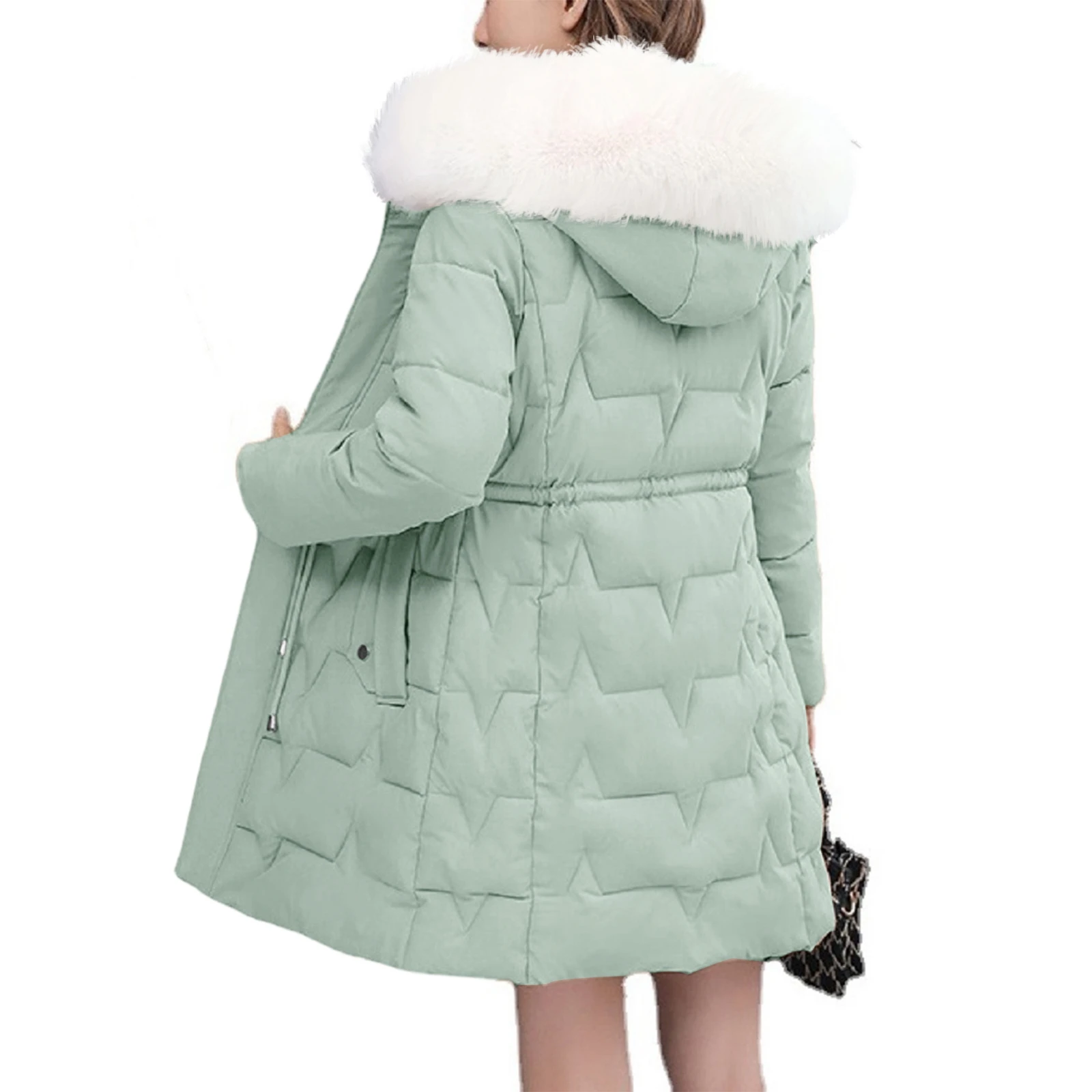 شتاء جديد المرأة سترة بلون مقنعين Acket سترات قطنية النساء سترة الملابس طوق ارتداء مبطن سترة معطف دافئ