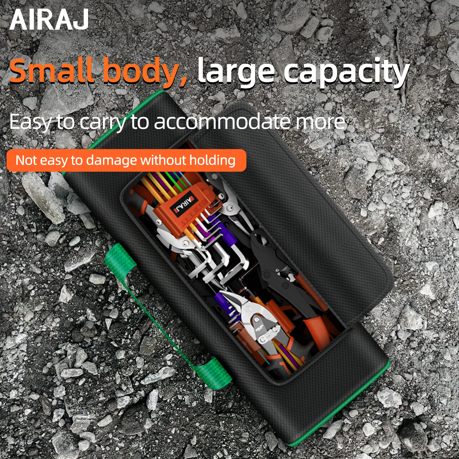 AIRAJ Tool Bag Oxford Cloth Portable StorageBag, Professional Electrician and Carpenter Repair, Home Storage Double Deck HandBag