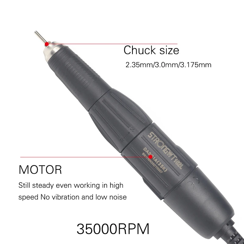 Uchwyt wiertarki do paznokci rękojeść szczotka uchwyt pióra elektryczny mikro uchwyt silnika do maszyny do lakieru do paznokci narzędzia do wyrobu biżuterii 102