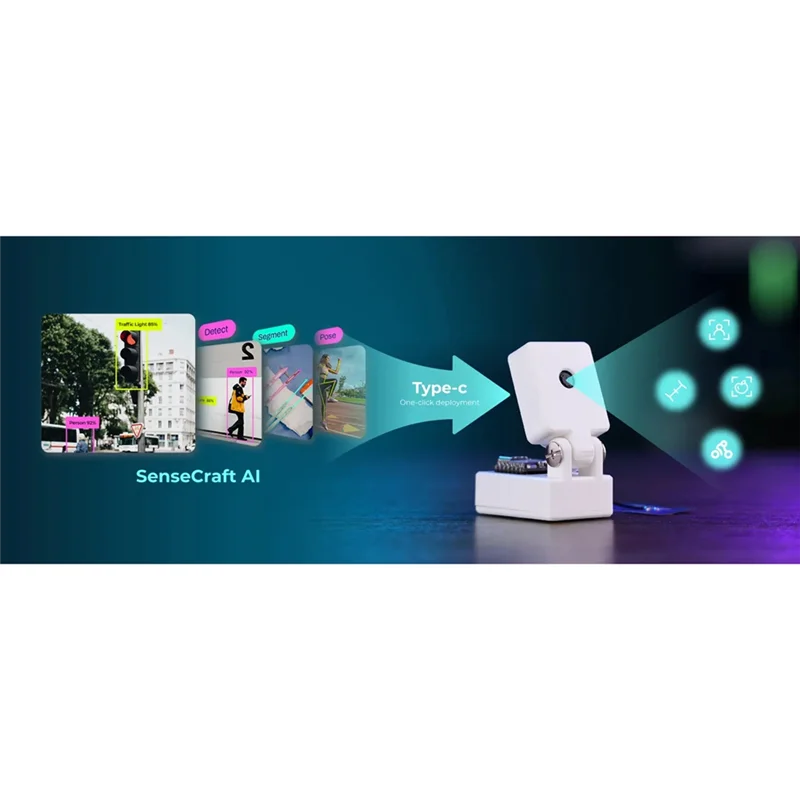 【T07A】وحدة تحكم XIAO ESP32-C3 كاميرا رؤية XIAO AI الجمع بين وحدة Grove Vision AI V2 OV5647 دعم الكاميرا لـ Tensorflow Pyto