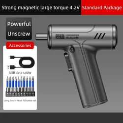 Elektrikli tornavida seti 4.2V akülü Mini el elektrikli matkap şarj edilebilir tornavida çok fonksiyonlu güç aracı tip-c