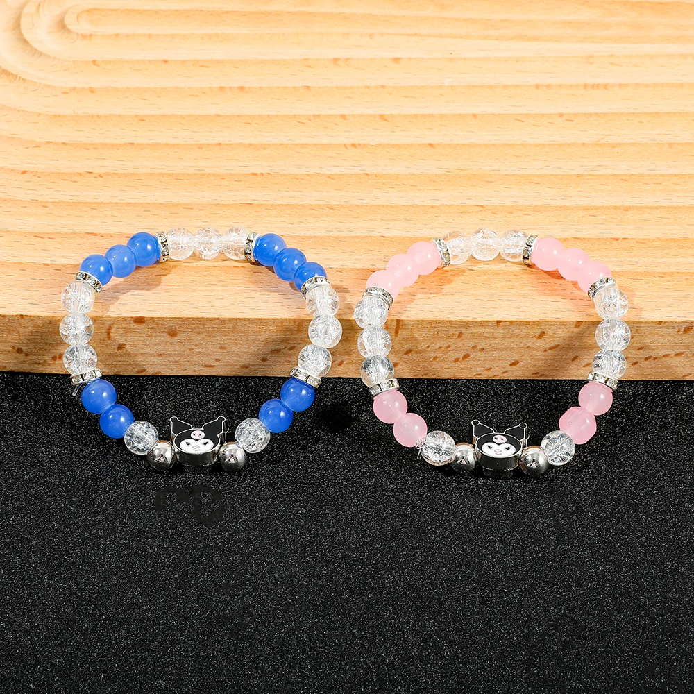 Cute Girl Sanrio Black Kuromi Bracelet Pendant Detachable DIY Bracelet Cosplay Props Ladies Gift