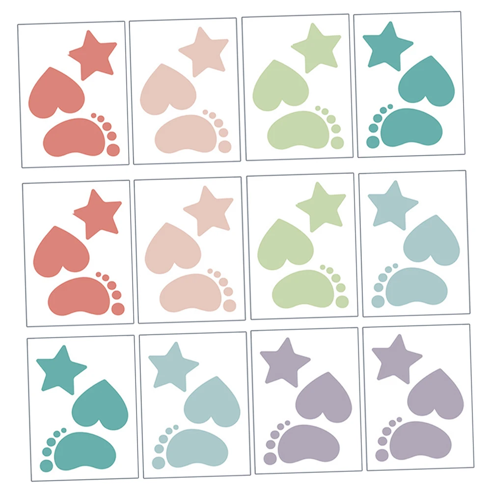 

12 Sheets Non-slip Bathtub Stickers Bathroom Safety Floor Accessories Grip Removable Decals