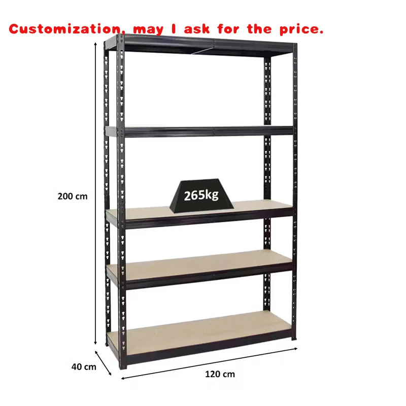 

Изготовленные на заказ сверхмощные 5-слойные стеллажи без болтов с заклепками, регулируемые стеллажи, металлические полки для хранения без болтов