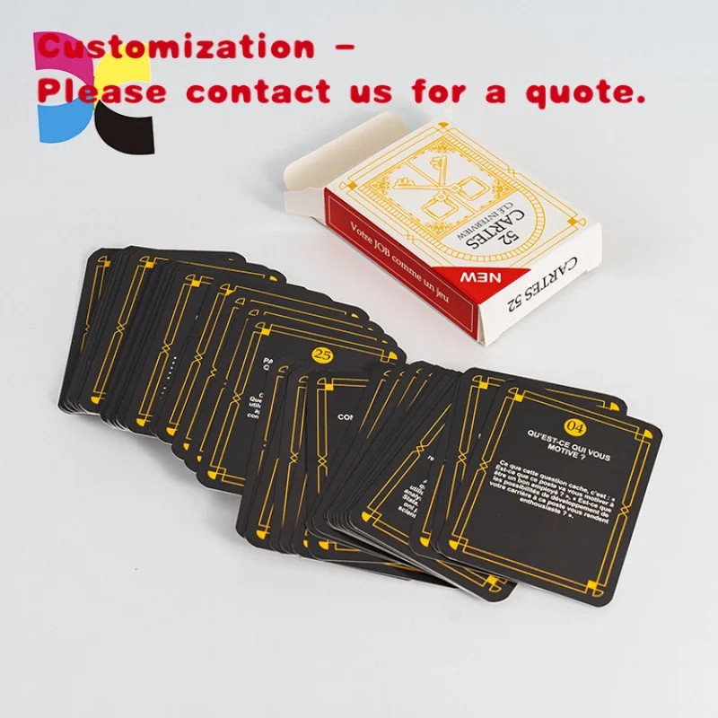 custom.Portable Durable Poker Game Cards Offset Printed Film Laminated Customizable Made From Coated Paper Material