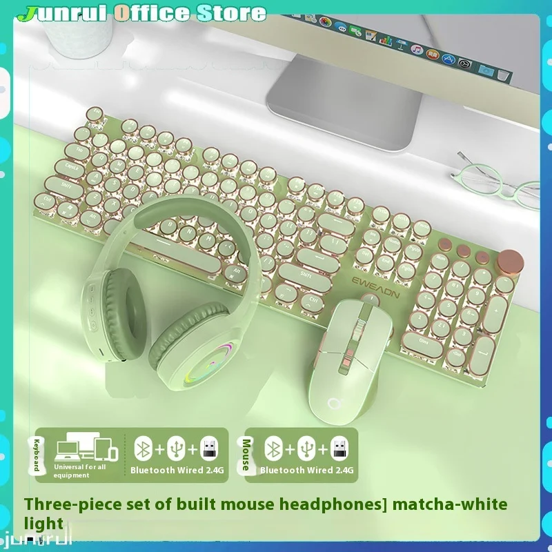 

Forerunner V20 Mechanical Keyboard Powder Axis Steampunk Wired Girls Matcha Color Game Office Home Mechanical Keyboard