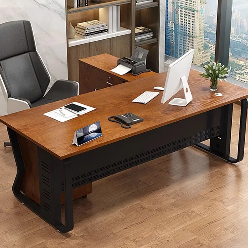 Wooden Studio Office Desk Conference Standing Italian Desktops Gaming Office Desk Luxury Mesa Escritorio Office Furniture