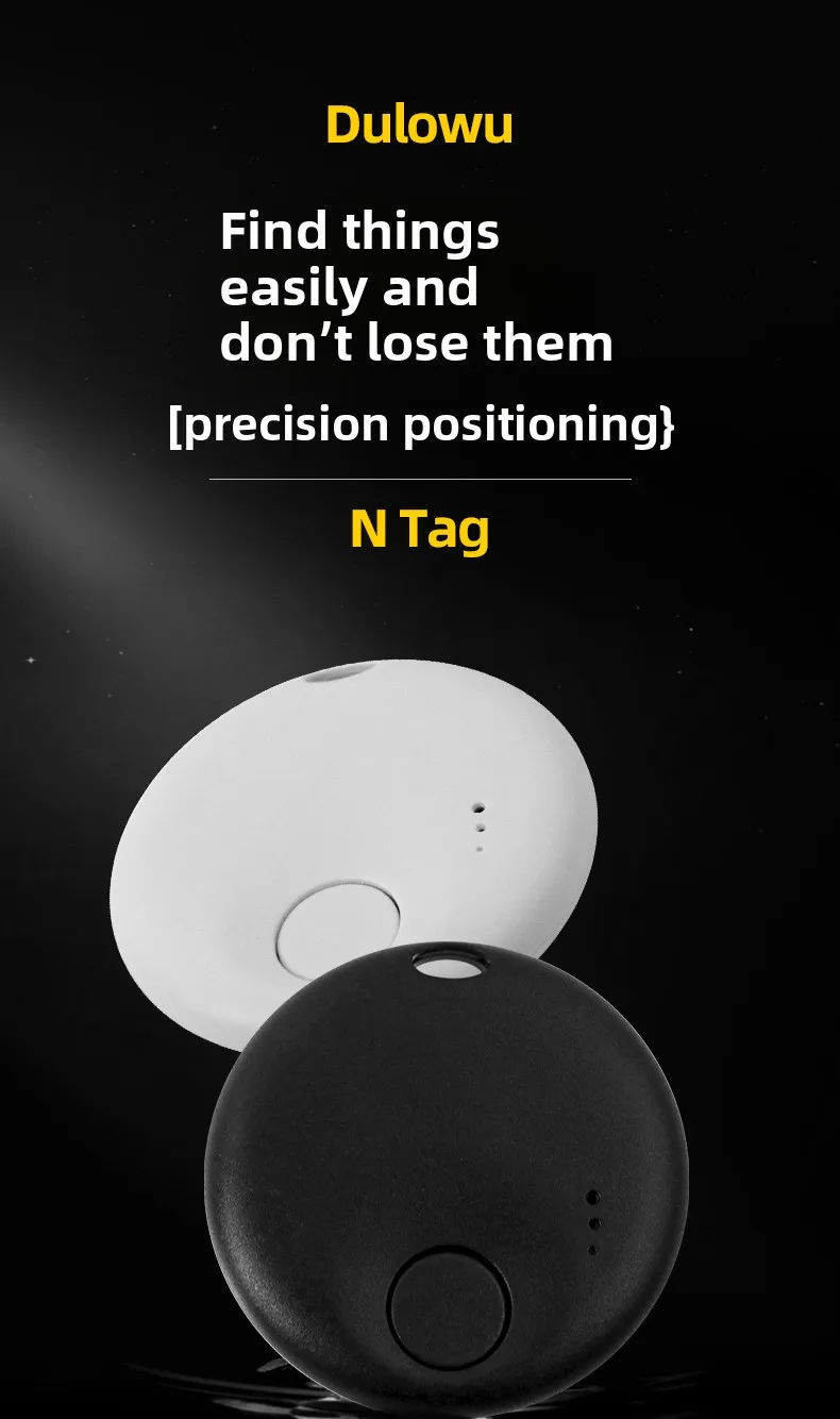 Smart Mini Tag Bluetooth Pet Tracker Works with Apple Find My (iOS Only) Item GPS Locator for Key, Luggage, Backpack Anti-Loss