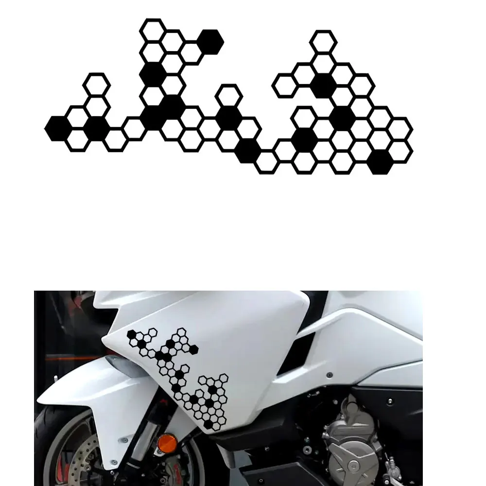 

Honeycomb Gear Motorcycle Bike Stickers for Moto Fairing Fuel Tank Waterproof Racing Helmet Vinyl Decals Motorcycle Accessories